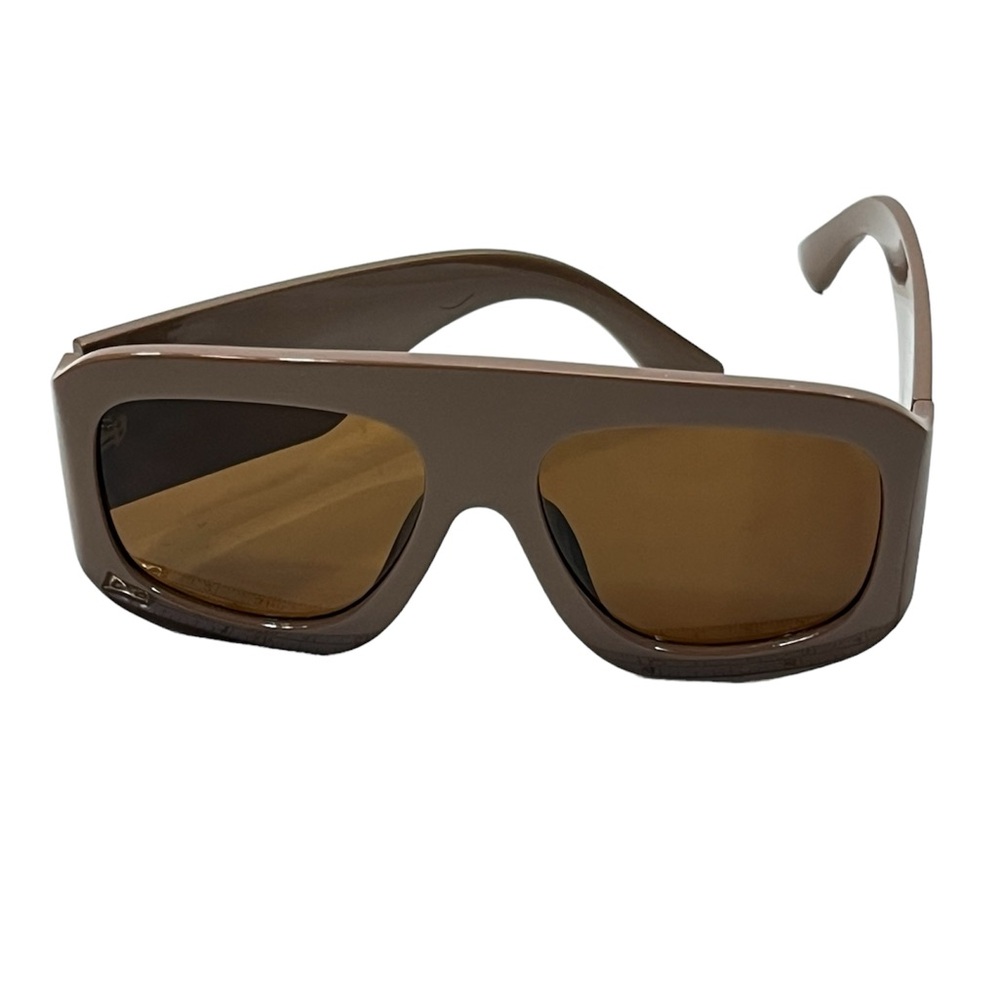 Square Frame Coffee Brown Sunglasses- Oversized Shades, UV Protection New